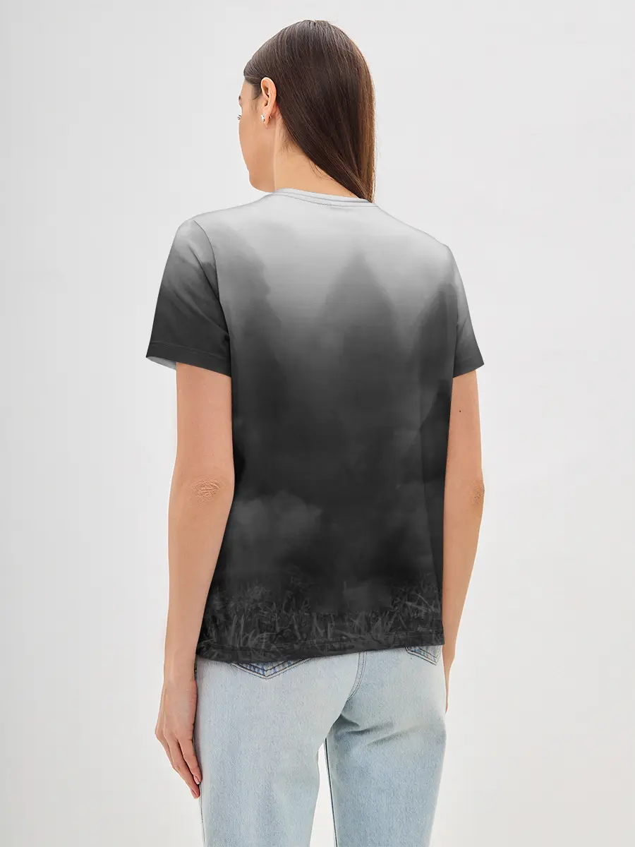 Женская базовая футболка / СИРЕНОГОЛОВЫЙ / ТУМАННЫЙ ЛЕС