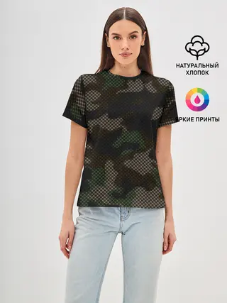 Женская базовая футболка / КАМУФЛЯЖ