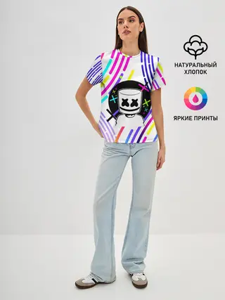 Женская базовая футболка / MARSHMELLO