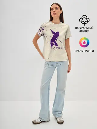 Женская базовая футболка / Силуэт БЕЗДОМНОГО БОГА