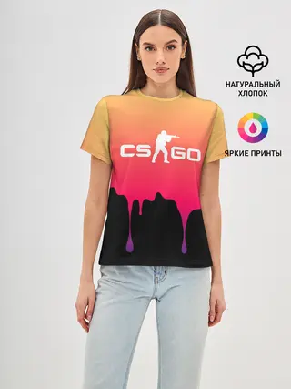 Женская базовая футболка / CS GO GRADIENT