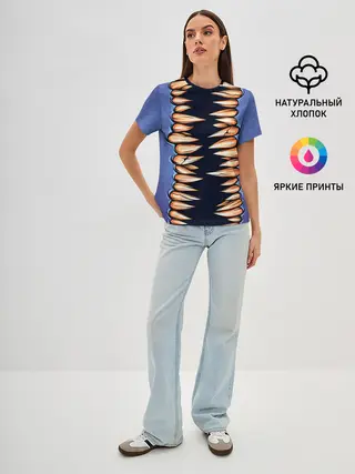 Женская базовая футболка / кусь