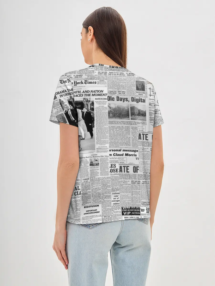 Женская базовая футболка / Газета Newspaper