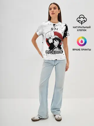 Женская базовая футболка / Манки Д. Луффи One Piece