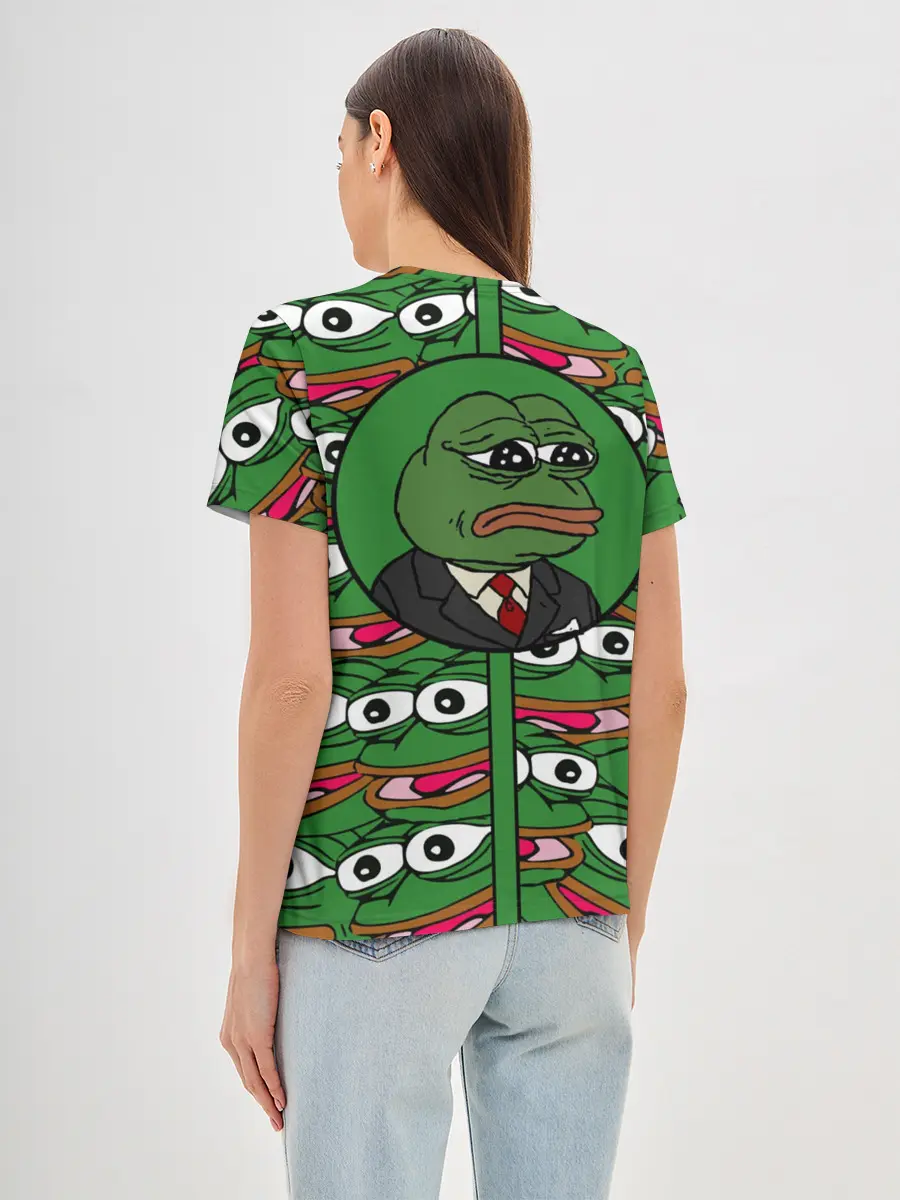 Женская базовая футболка / Good / Sad frog