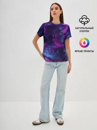 Женская базовая футболка / Неон