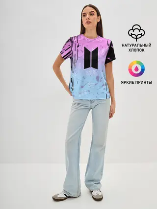 Женская базовая футболка / BTS.