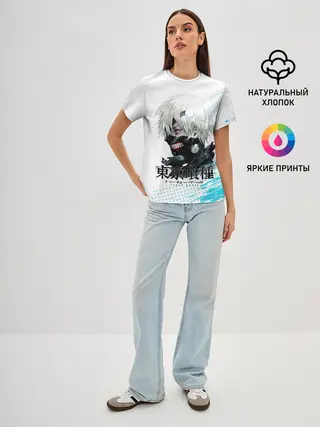 Женская базовая футболка / Канеки Кен