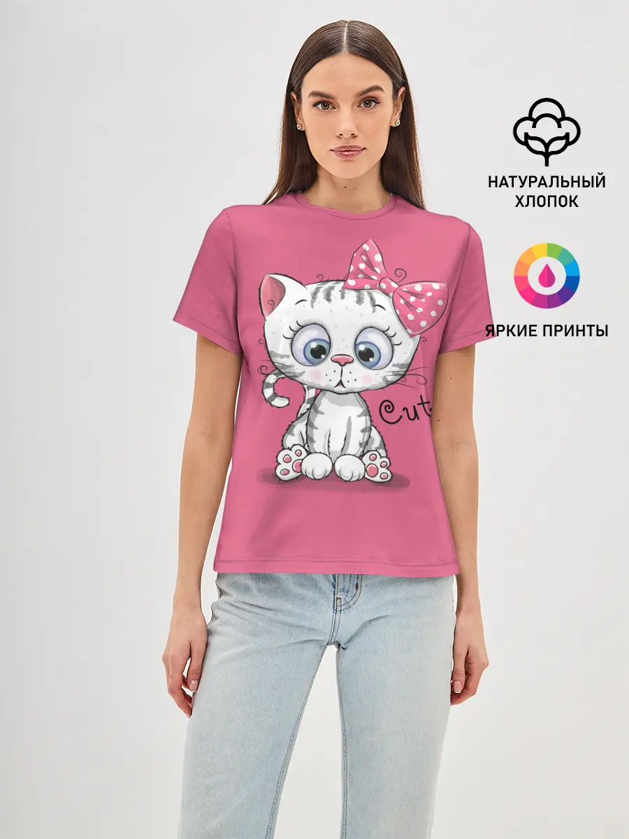 Женская базовая футболка / Cute