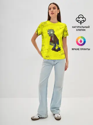 Женская базовая футболка / Plants vs. Zombies