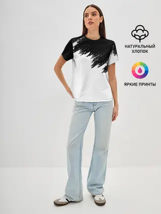 Женская базовая футболка / КРАСКА И НИЧЕГО ЛИШНЕГО!