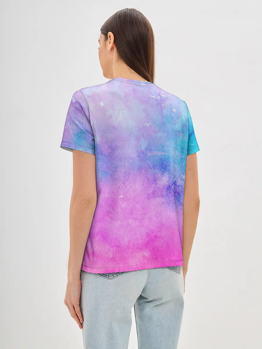 Женская базовая футболка / Акварельные пятна