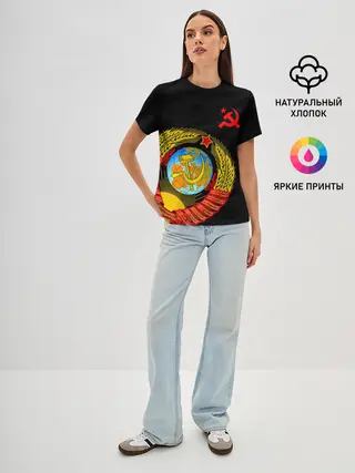 Женская базовая футболка / Герб СССР