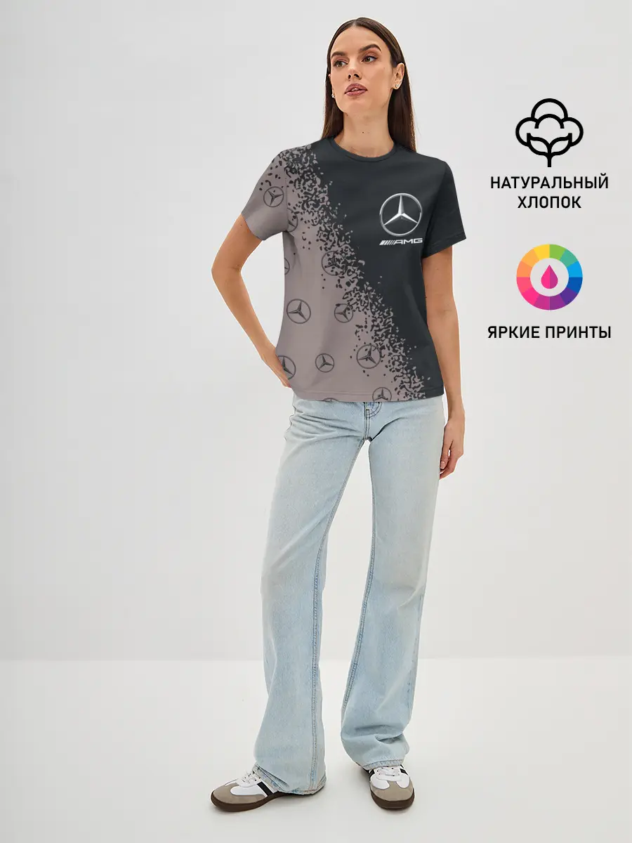 Женская базовая футболка / MERCEDES / МЕРСЕДЕС