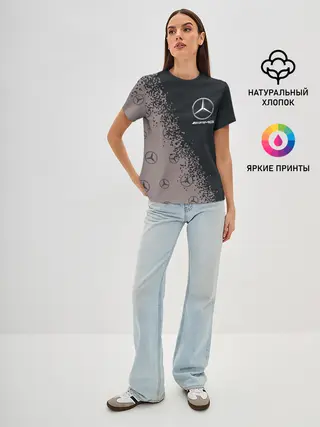 Женская базовая футболка / MERCEDES / МЕРСЕДЕС