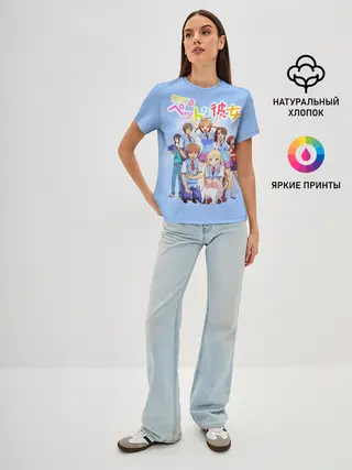 Женская базовая футболка / Кошечка из Сакурасо