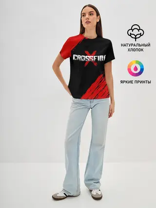Женская базовая футболка / Cross fire X