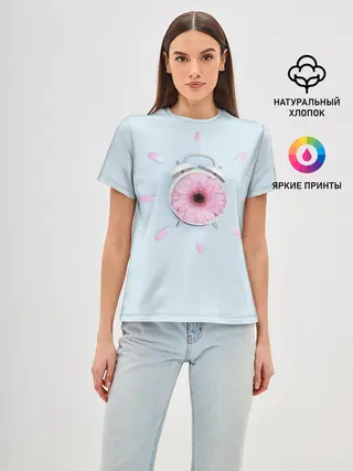 Женская базовая футболка / Будильник