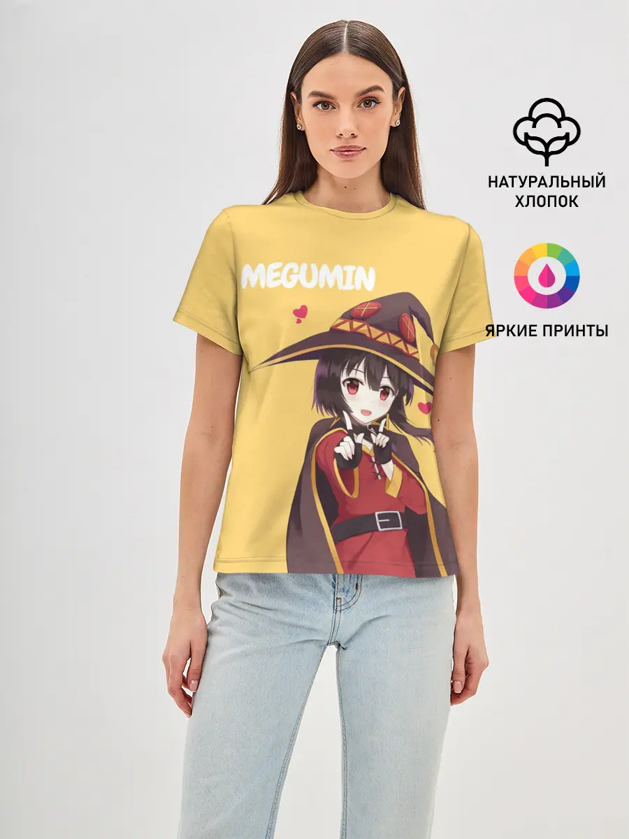 Женская базовая футболка / Megumin ноу ноу