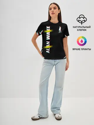 Женская базовая футболка / Alan Wake Glitch