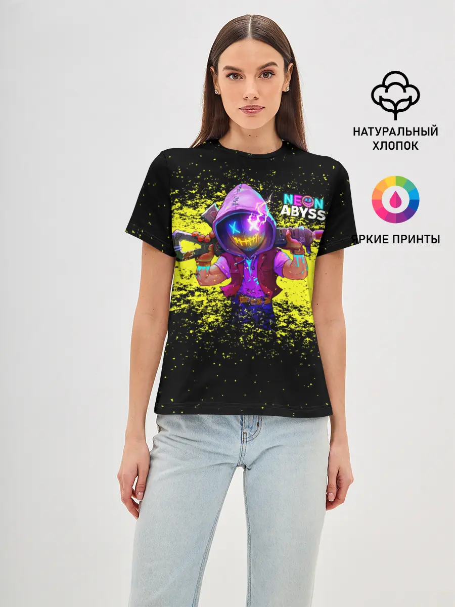 Женская базовая футболка / Neon Abyss