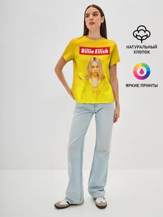 Женская базовая футболка / Billie Eilish