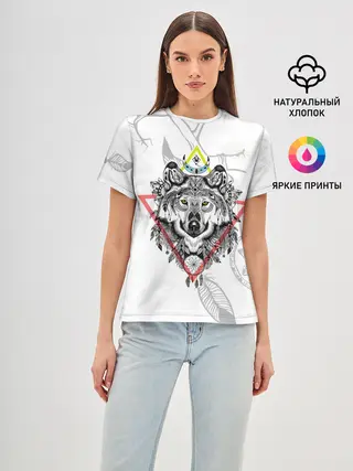 Женская базовая футболка / Волк
