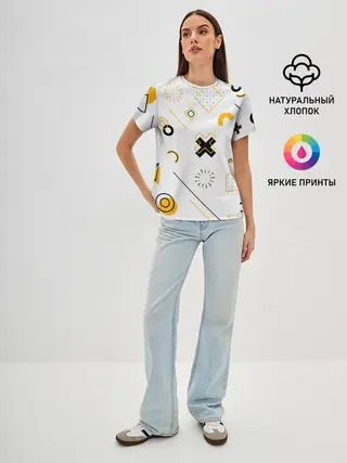 Женская базовая футболка / Геометрический узор