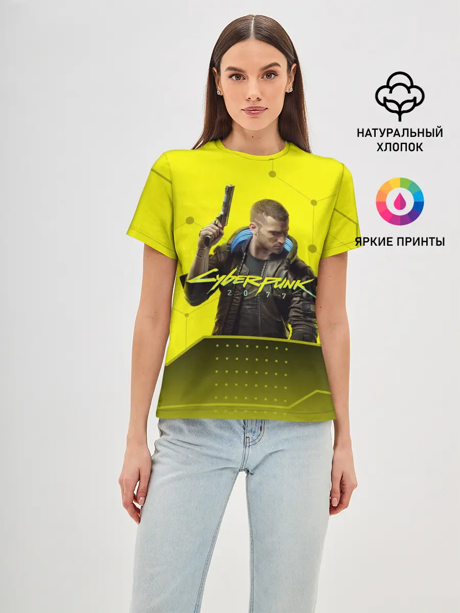 Женская базовая футболка / CYBERPUNK 2077