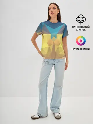 Женская базовая футболка / Абстрактная Геометрия