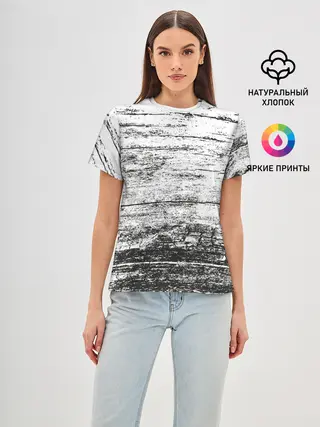 Женская базовая футболка / Деревянный