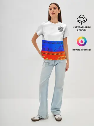 Женская базовая футболка / Russia 3
