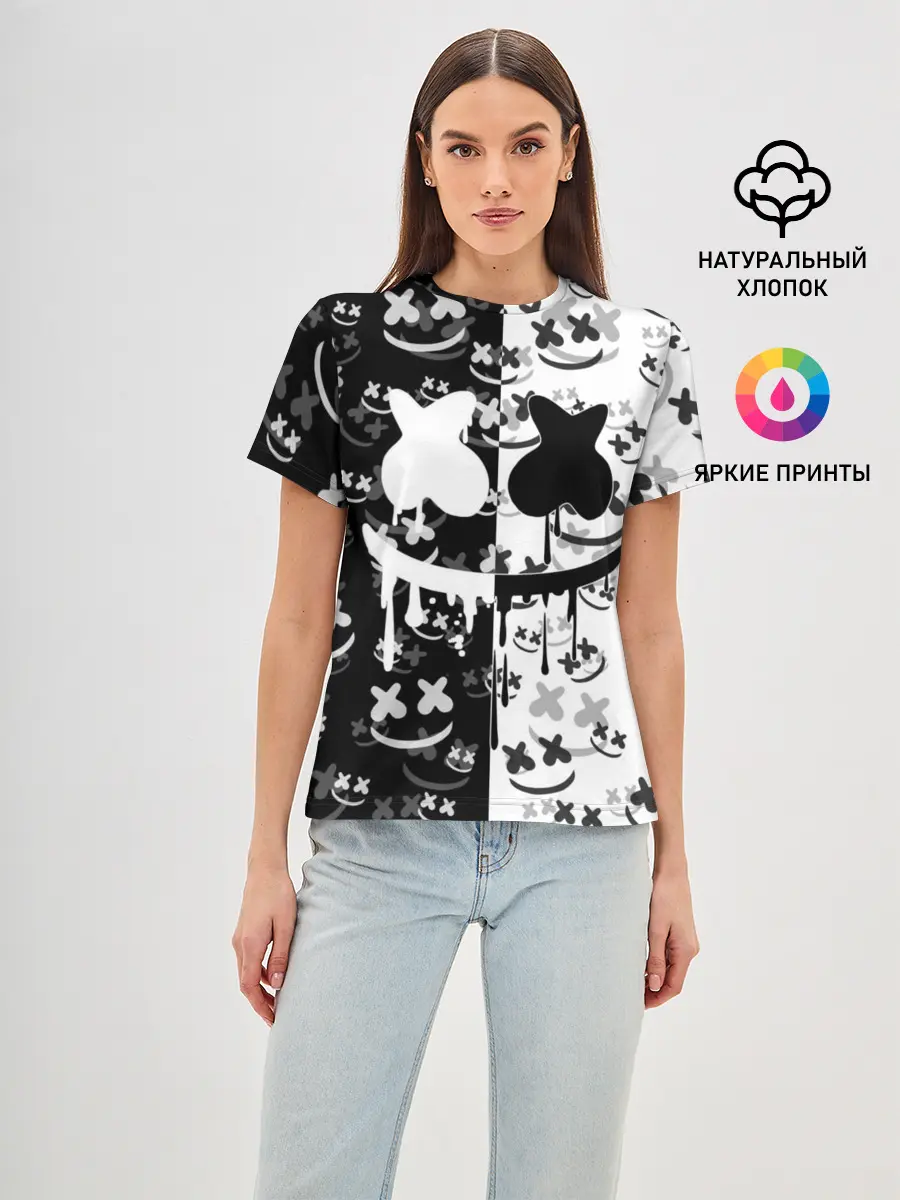 Женская базовая футболка / Fortnite & Marshmello