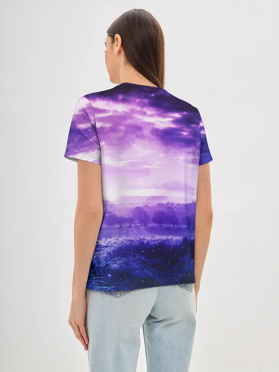 Женская базовая футболка / ФИОЛЕТОВЫЙ РАЙ