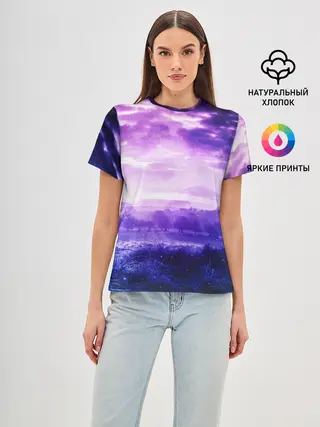 Женская базовая футболка / ФИОЛЕТОВЫЙ РАЙ