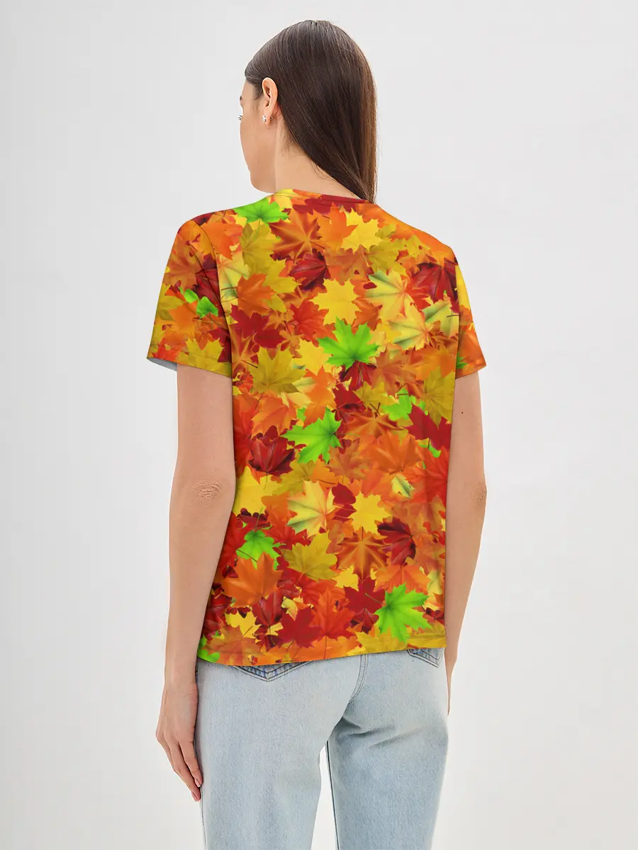 Женская базовая футболка / Кленовые листья