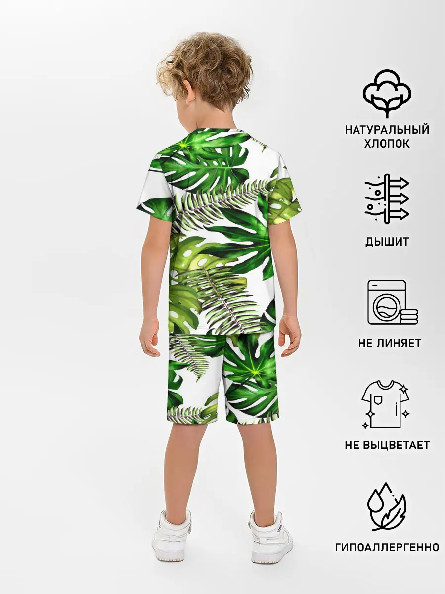 Детская пижама с шортами / ГАВАЙСКИЕ ЛИСТЬЯ
