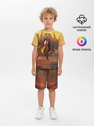 Детская пижама с шортами / GENSHIN INPACT, Zhong li