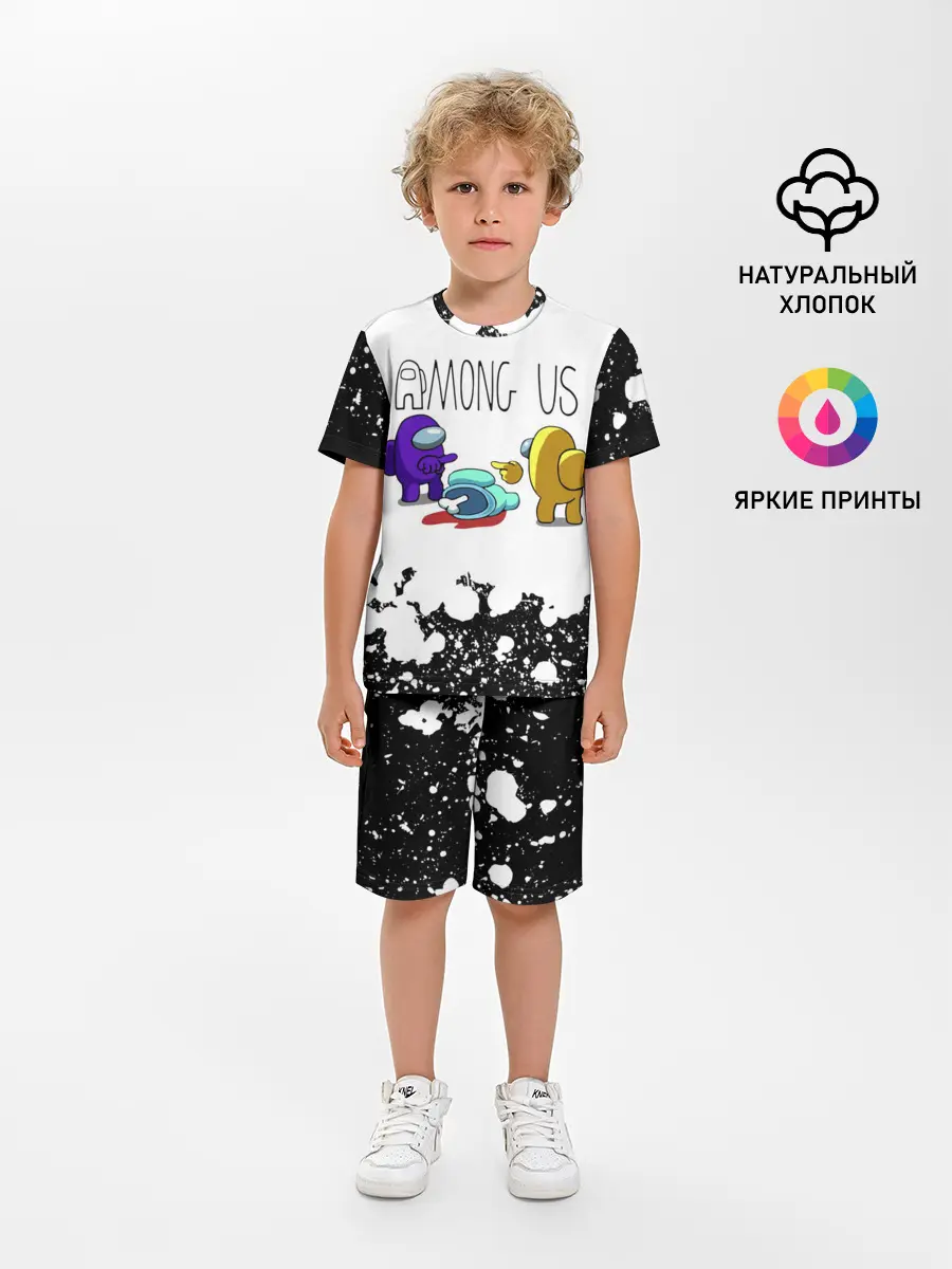 Детская пижама с шортами / Among Us