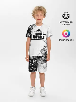 Детская пижама с шортами / Fortnite & Marshmello