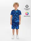 Детская пижама с шортами / Пузырчатый абстракт