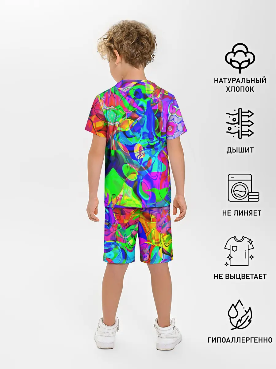 Детская пижама с шортами / НЕОНОВЫЕ КРАСКИ