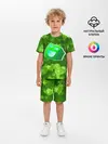 Детская пижама с шортами / Geometry Dash | Green Love