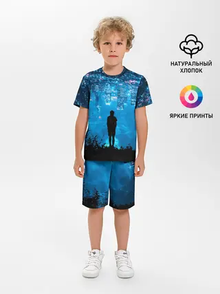 Детская пижама с шортами / Перевернутый Мир
