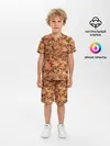 Детская пижама с шортами / Осеннее листопад