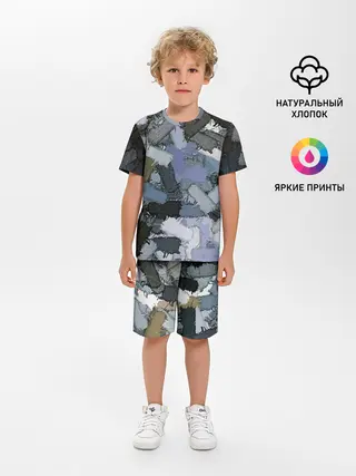 Детская пижама с шортами / Patchwork