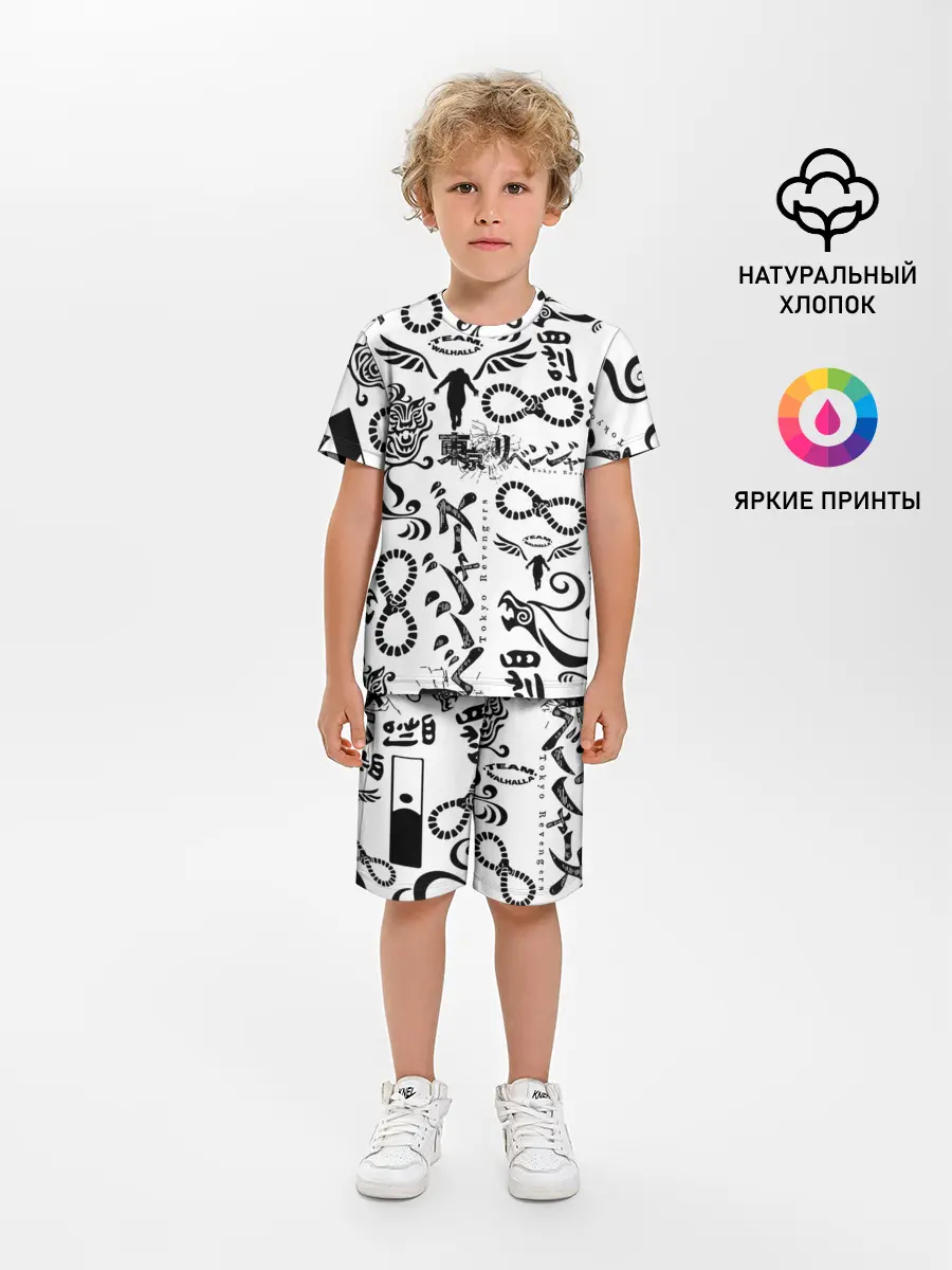 Детская пижама с шортами / ТОКИЙСКИЕ МСТИТЕЛИ ЛОГОБОМБИНГ