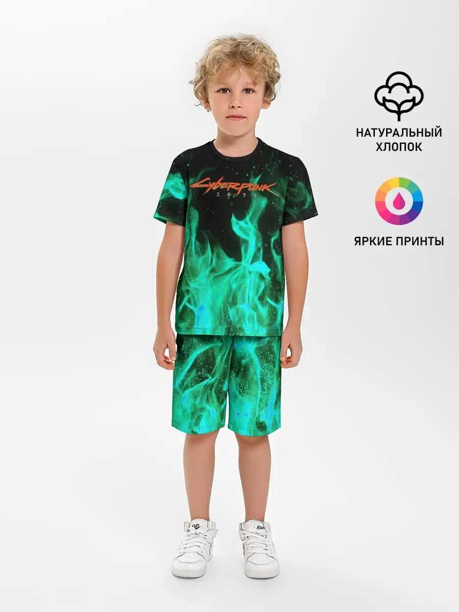 Детская пижама с шортами / CYBERPUNK 2077 | КИБЕРПАНК 2077