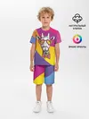 Детская пижама с шортами / Праздничный жираф