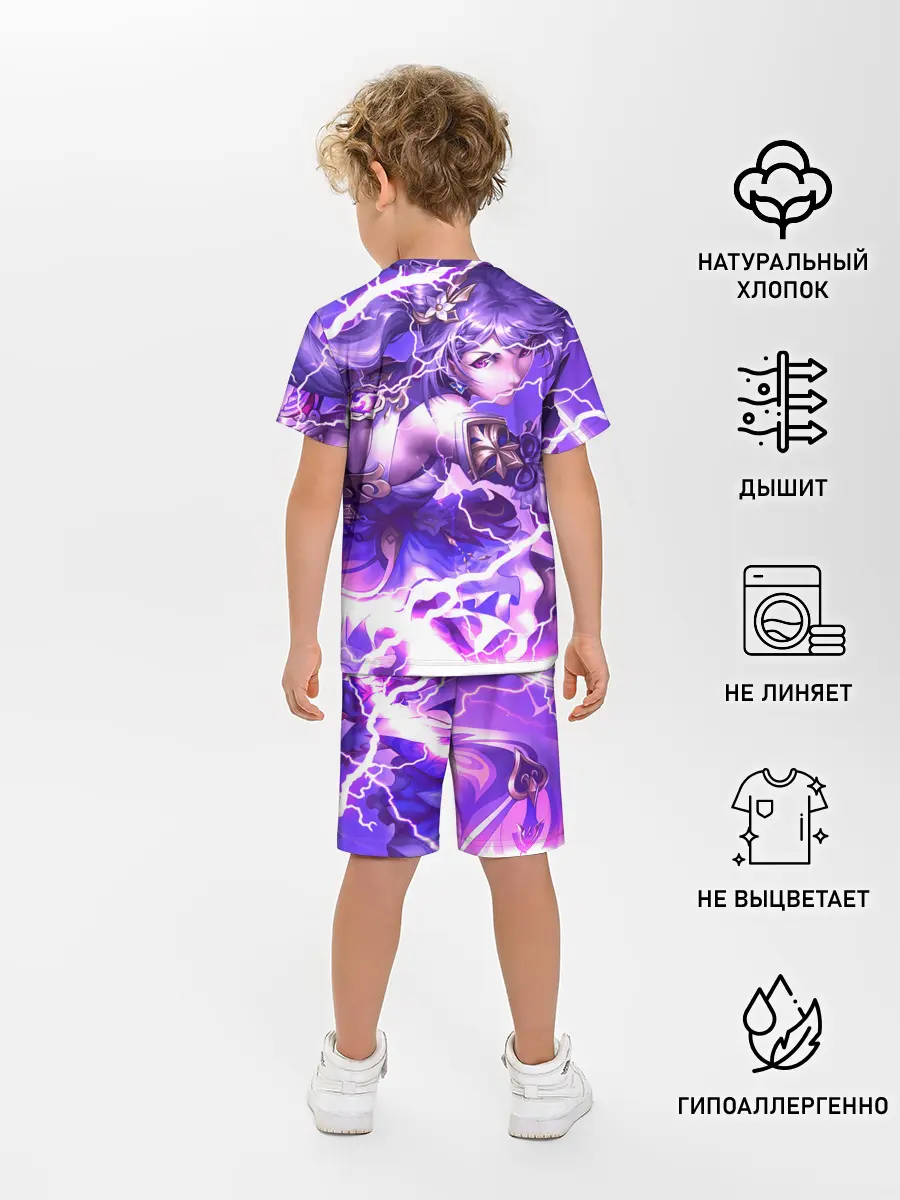 Детская пижама с шортами / Баал | Genshin Impact | Геншин Импакт